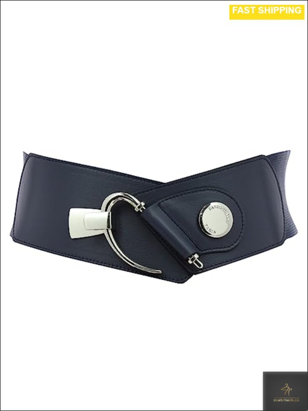 Genuine Italian Leather Elastic Belt Wide 3.15" Women's Slim Fit Belt